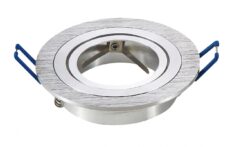 KUĆIŠTE – OKRUGLO GU10, BRUŠENI ALUMINIJ