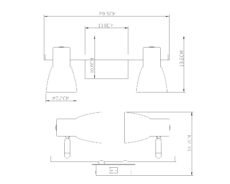 REFLEKTORI – METALNI NIKL MAT 2XE14 PARRY