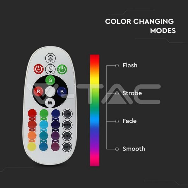 LED ŽARULJA 6W E27 RGB S DALJINSKIM UPRAVLJANJEM 2700K
