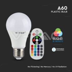 LED ŽARULJA 6W E27 RGB S DALJINSKIM UPRAVLJANJEM 2700K