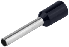 IZOLIRANA ZAVRŠNA ČAHURA, POKOSIT.BAKAR, CRNA 6MM, L=20MM