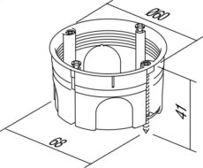 KUTIJA OKRUGLA ZA ŠUPLJI ZID SM68X40
