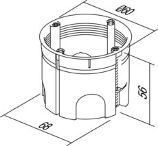 KUTIJA OKRUGLA ZA ŠUPLJI ZID SM68X55