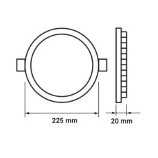 LED PANEL ROUND UGRADNI 18W 1350LM 4000K