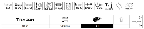 SKLOPKA ZA UREĐAJE,UKL-ISK, CRVENA 16(6)A, 250V AC