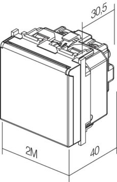 UTIČNICA S POKLOPCOM 2P+E 16A 250V~ 2M BT