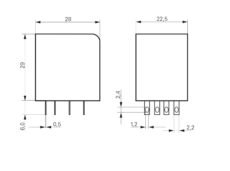 MINIJATURNI RELEJ, 4C/O, 6A, 24VDC, SERIJE PT