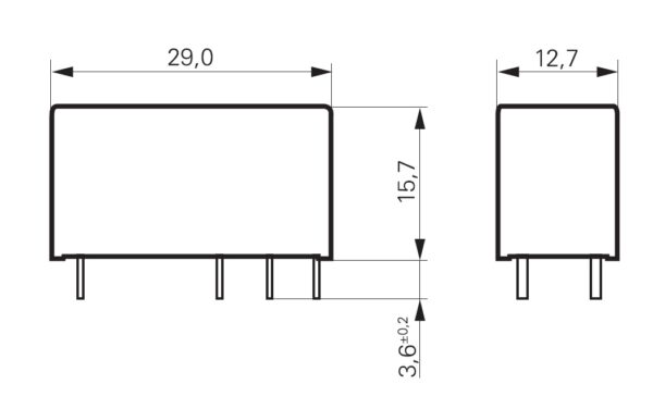 RELEJ SNAGE, 2C/O, 8A, 24VDC SERIJE RT, RASTER 5MM