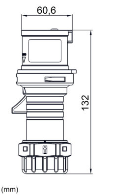 INDUSTRIJSKI UTIKAČ, 5P, 32A,400V,IP44,VIJČANE STEZ