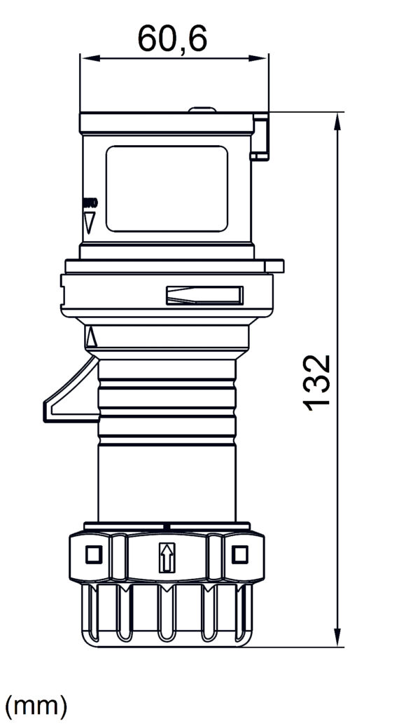 INDUSTRIJSKI UTIKAČ, 5P, 32A,400V,IP44,VIJČANE STEZ