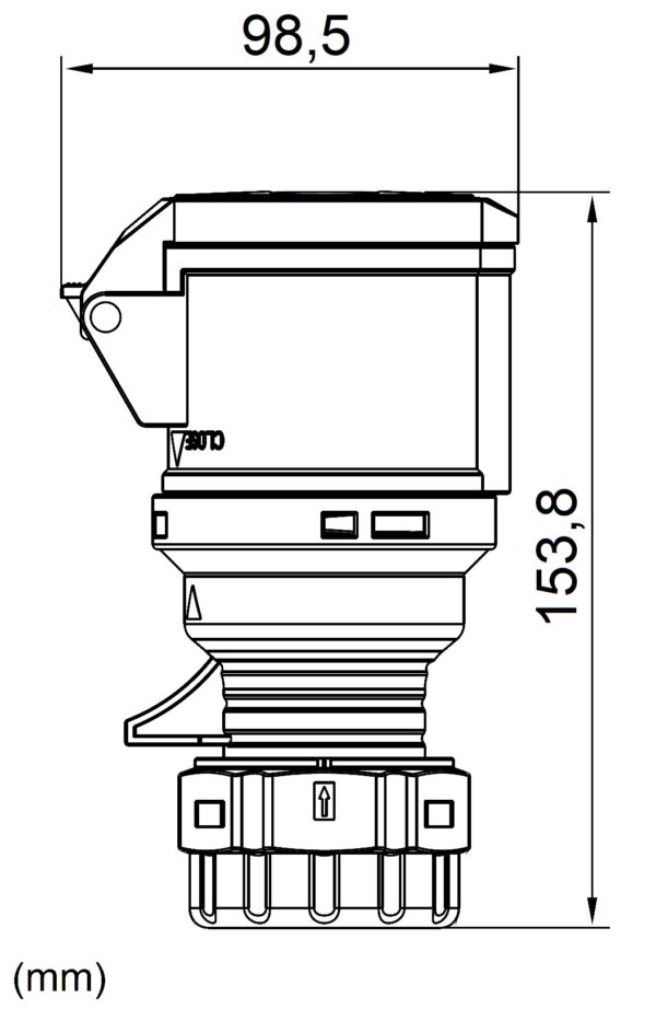 INDUSTRIJSKI NATIKAČ,5P,32A,400V, IP44,VIJČANE