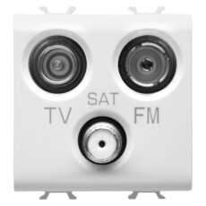 PRIKLJUČNICA TV-SAT-FM BIJELA 2M CHORUS GW10382