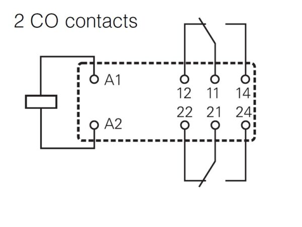 RELEJ SNAGE, 2C/O, 8A, 24VDC SERIJE RT, RASTER 5MM