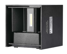 ZIDNA LAMPA 5W ČETVRTASTA BRIDGELUX ČIP 4000K  – IP65 – CRNA