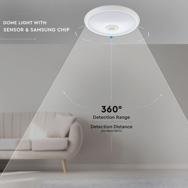 STROPNA LAMPA 12W 4000K – SA SENZOROM – SAMSUNG ČIP – OKRUGLA