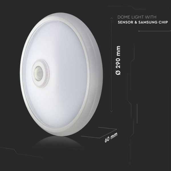 STROPNA LAMPA 12W 4000K – SA SENZOROM – SAMSUNG ČIP – OKRUGLA