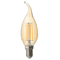 LED FILAMENT ŽARULJA GREEN TECH 4W, 2300K, E14,AC220V, C35, AMBER, DIMABILNA