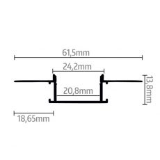 PROFIL UGRADBENI 5 13,8mmx24,2mm