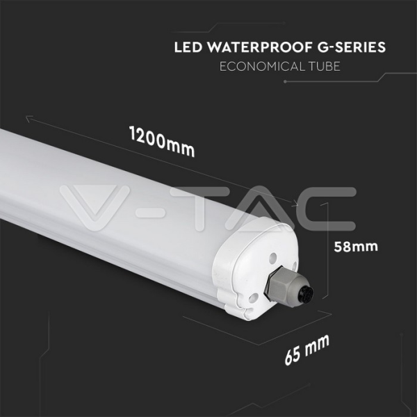 36W vodonepropusna lampa 120cm 4500K 120lm/W