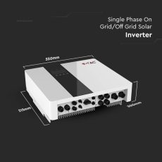 V-TAC jednofazni hibridni fotonaponski pretvarač On-Grid / Off-Grid 3KW (3000W) jamstvo 3 godine IP66