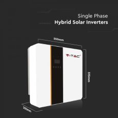 V-TAC Jednofazni hibridni fotonaponski pretvarač On-Grid/Off-Grid 5KW (5000W) IP65, CT i spojni pribor