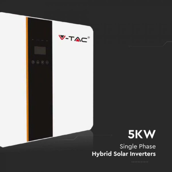 V-TAC Jednofazni hibridni fotonaponski pretvarač On-Grid/Off-Grid 5KW (5000W) IP65, CT i spojni pribor