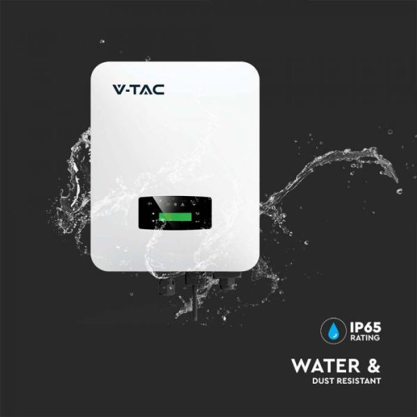 V-TAC Jednofazni hibridni fotonaponski pretvarač On-Grid/Off-Grid 6KW (6000W) IP65, CT, Smart Metar i spojni pribor