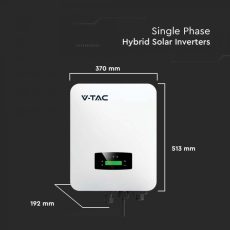 V-TAC Jednofazni hibridni fotonaponski pretvarač On-Grid/Off-Grid 6KW (6000W) IP65, CT, Smart Metar i spojni pribor