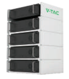 Stalak za baterije za V-TAC litijske baterije 5 KWh (48V 100Ah) 5 redova