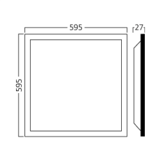 LED panel 40W 4000K 4200LM 595X595X27MM IP20 UGRADBENI