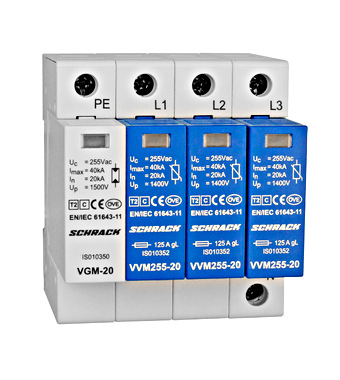ODVODNIK PRENAPONA KLASE C, TT, TN-S 225V/20kA (SET)