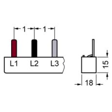 PIN SABIRNICA 3P SIEMENS 10MM 1M