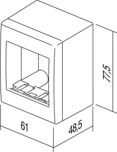 NADŽBUKNO MODUL POSTOLJE CUBO S DNOM IP20 2M AT