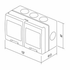 NADŽBUKNO MODUL POSTOLJE CUBO IP55 2X2M PW