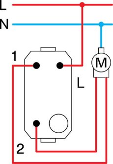 PREKIDAČ MOD. ZA ROLETE 1-0-2 16AX 250V~ 1M BEZ TIPKE