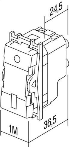 PREKIDAČ MOD. ZA ROLETE 1-0-2 16AX 250V~ 1M BEZ TIPKE