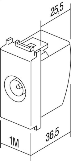 TEM MODUL UTIČNICA TV ZAVRŠNA 1M AT