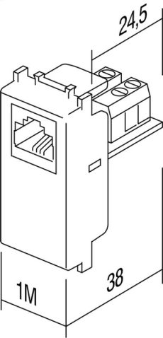 TEM MODUL UTIČNICA TELEFONSKA RJ11 1M AT