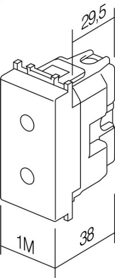 TEM MODUL UTIČNICA EURO 10A 2P 1M AT