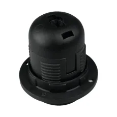 GRLO ZA ŽARULJU E27 S NAVOJEM I PRIRUBNICOM, CRNO