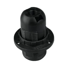 GRLO ZA ŽARULJU E14 S NAVOJEM PRIRUBNICOM, CRNO