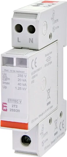 ODVODNIK PRENAPONA ETI V 2T2 2+0 255/20