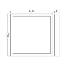 NADGRADNI LED PANEL SA PROMJENOM WATAŽE 30/40/50W 3CCT 5200lm 600x600x35 IP40