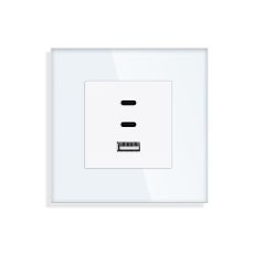 ELEKTRO SMART UTIČNICA S BRZIM PUNJENJEM 65W, 1 TIP A USB UTOR + 2 TIP C USB UTORA - BIJELA