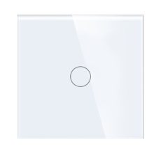 ELEKTRO SMART STAKLENI PANEL ZA JEDNOPOLNI PREKIDAČ S METALNIM NOSAČEM - BIJELI