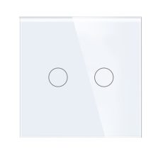 ELEKTRO SMART STAKLENI PANEL ZA SERIJSKI PREKIDAČ S METALNIM NOSAČEM - BIJELI