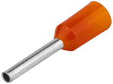 IZOLIRANA (PA6.6) ZAVRŠNA ČAHURA, POKOSIT.BAKAR, NARANČASTA 0,5mm2, l=12mm