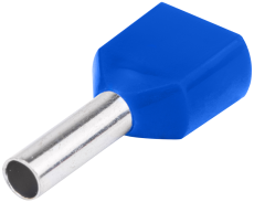 IZOLIRANA (PA6.6) DUPLA ZAVRŠNA ČAHURA, BAKAR, PLAVA 2X2,5mm2