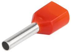 IZOLIRANA (PA6.6) DUPLA ZAVRŠNA ČAHURA, BAKAR, CRVENA 2X10mm2